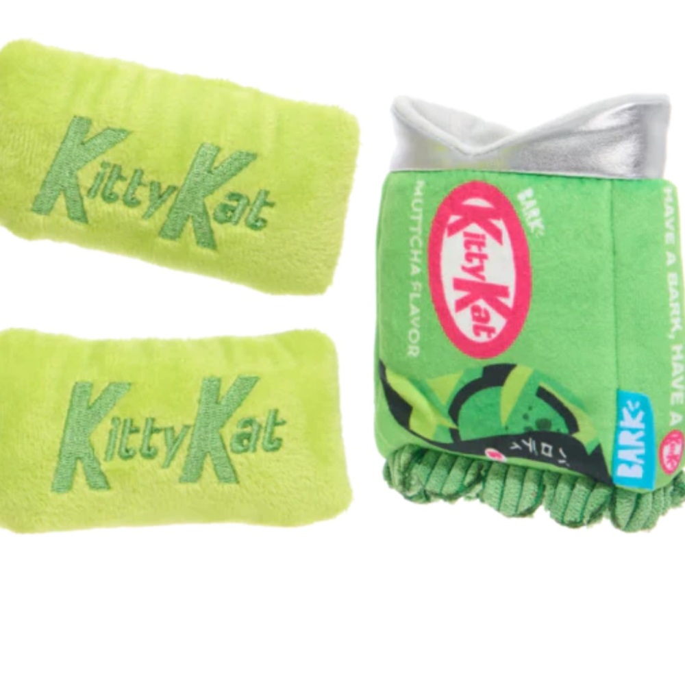 Bark ‘KittyCat Plush Tea & Chocolick Bars’ Plush Dog Toys 3-in 1